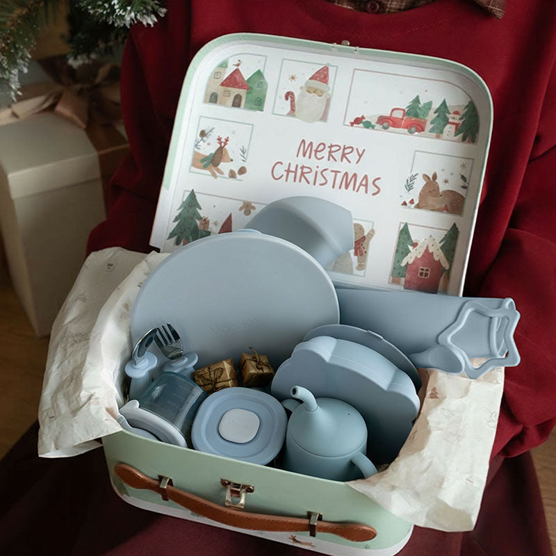 Weihnachten First Bites Geschenkset (Äther/Himmelblau)