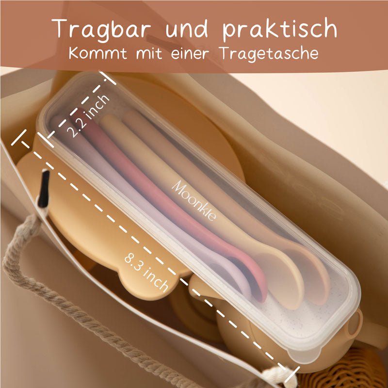 Moonkie.de-Blitzverkauf: Silikon-Fütterungslöffel (erdige Farbharmonie)-SP-03-6