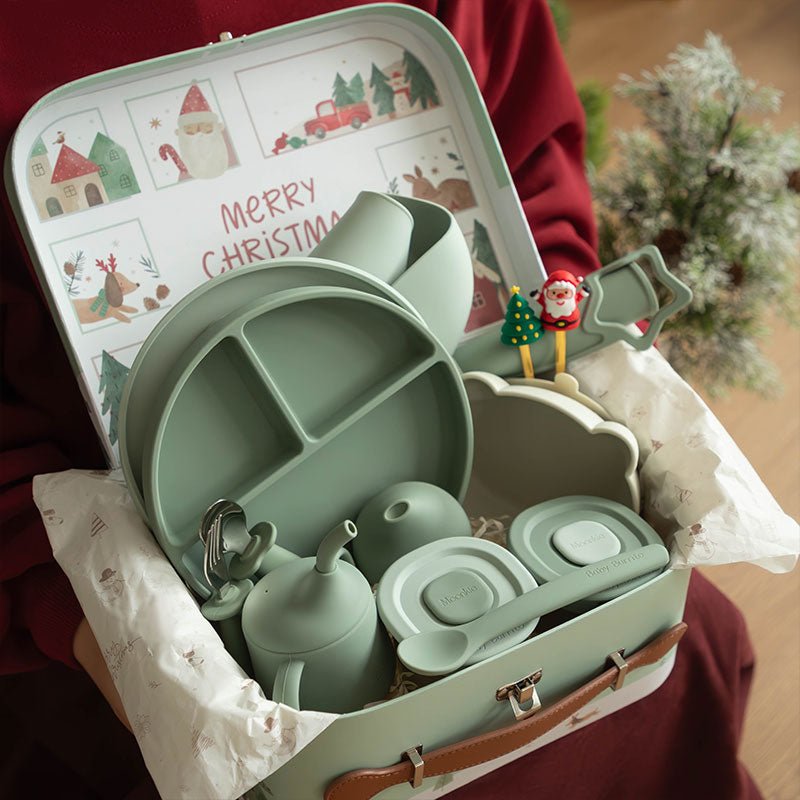 Moonkie.de-First Bites Geschenkset (Salbei/Minze)-Luxe Box Geschenkset-FB-06-12