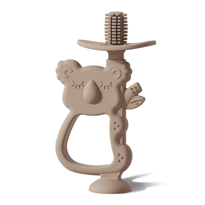 Moonkie.de-2-in-1 Koala Beißring-Warmes Taupe-TT-K05-1