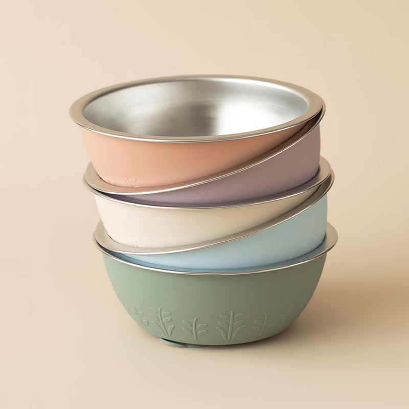 Edelstahl-Silikon-Saugschüssel – 385 ml