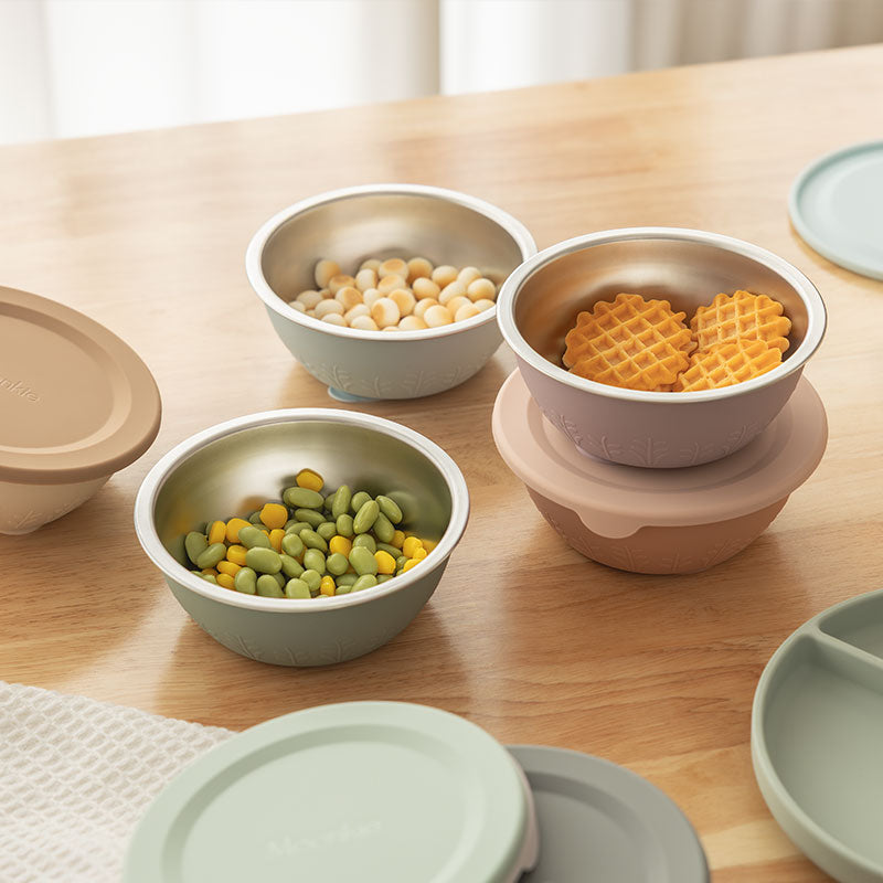 Edelstahl-Silikon-Saugschüssel – 385 ml