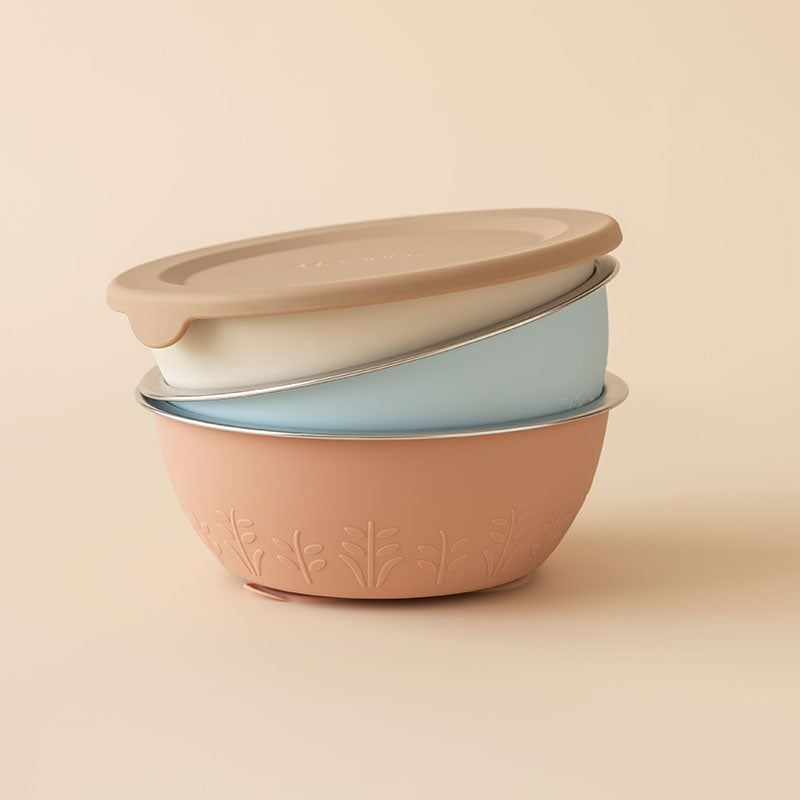 Edelstahl-Silikon-Saugschüssel – 385 ml