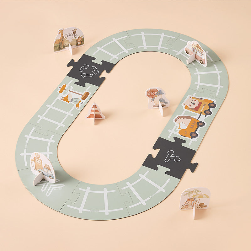 12-teiliges Silikon-Autospielset mit 2 Seiten