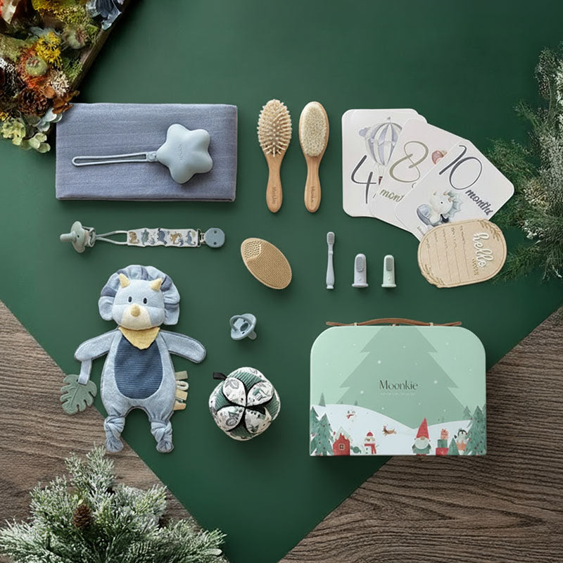 Weihnachten First Moments Neugeborenen-Set(Hellblau)