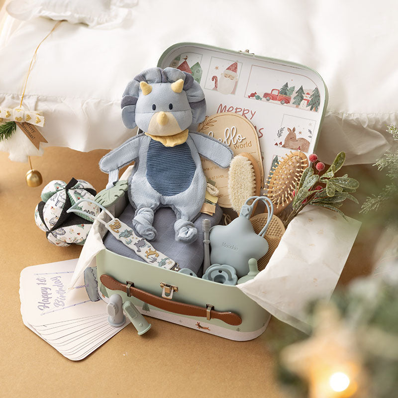 Weihnachten First Moments Neugeborenen-Set(Hellblau)