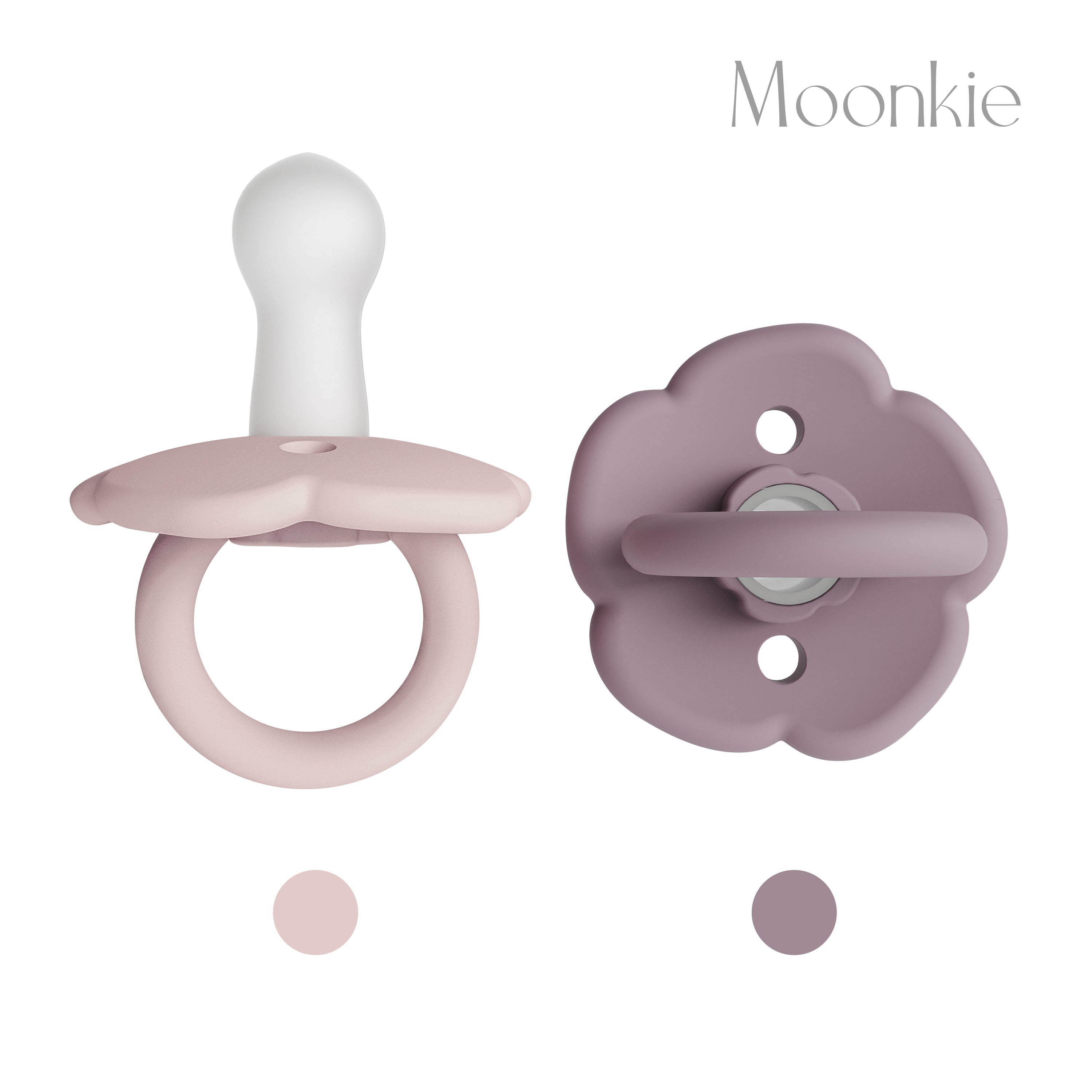 Moonkie.de-Astrid Classic Silikon Schnuller-Babyrosa/Hellmauve-PF-05-1