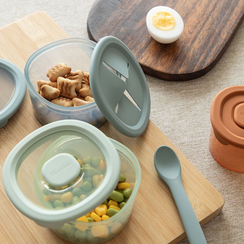 BALCI Mini-Gefrierbehälter 8 Unzen (4er-Set) – Mit Silikondeckel, Auslaufsicher, Für Eiscreme & Meal Prep
