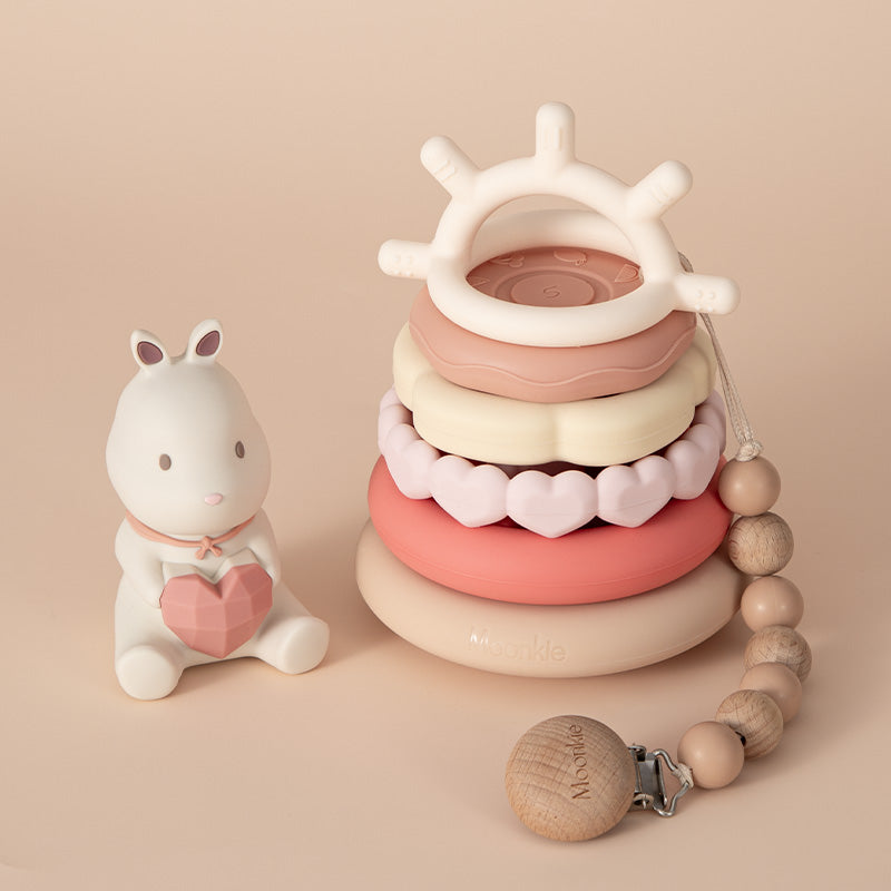 Moonkie.de-Dino / Bunny Stapelbare Beißringe-Bunny-SR-4-13