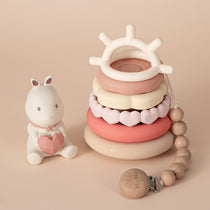 Moonkie.de-Dino / Bunny Stapelbare Beißringe-Bunny-SR-4-13