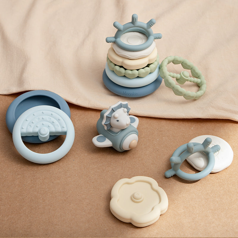 Moonkie.de-Dino / Bunny Stapelbare Beißringe-Dino-SR-3-7