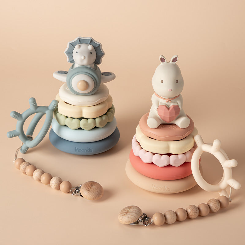 Moonkie.de-Dino / Bunny Stapelbare Beißringe-Dino-SR-3-8