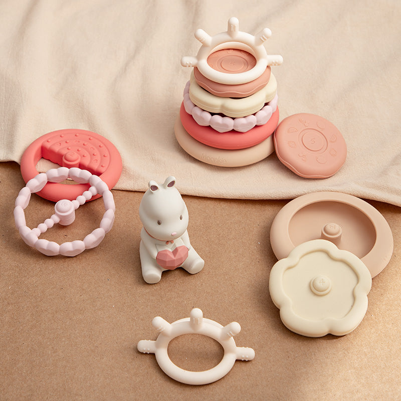Moonkie.de-Dino / Bunny Stapelbare Beißringe-Dino-SR-3-9