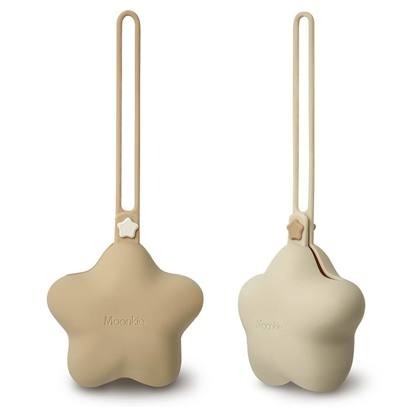 Moonkie.de-Schnullerhalter aus Silikon-Croissant/Sand-PCH-3-9