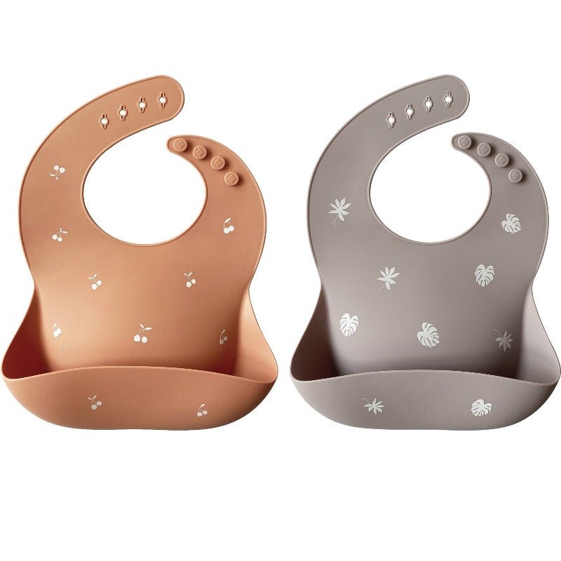 Moonkie.de-Silikon-Baby-Lätzchen - 2er-Pack-Äther/Salbei-SKU-Bib-004-20