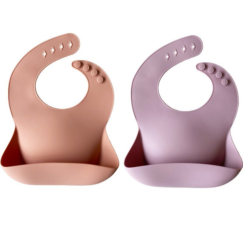 Moonkie.de-Silikon-Baby-Lätzchen - 2er-Pack-Äther/Salbei-SKU-Bib-004-22