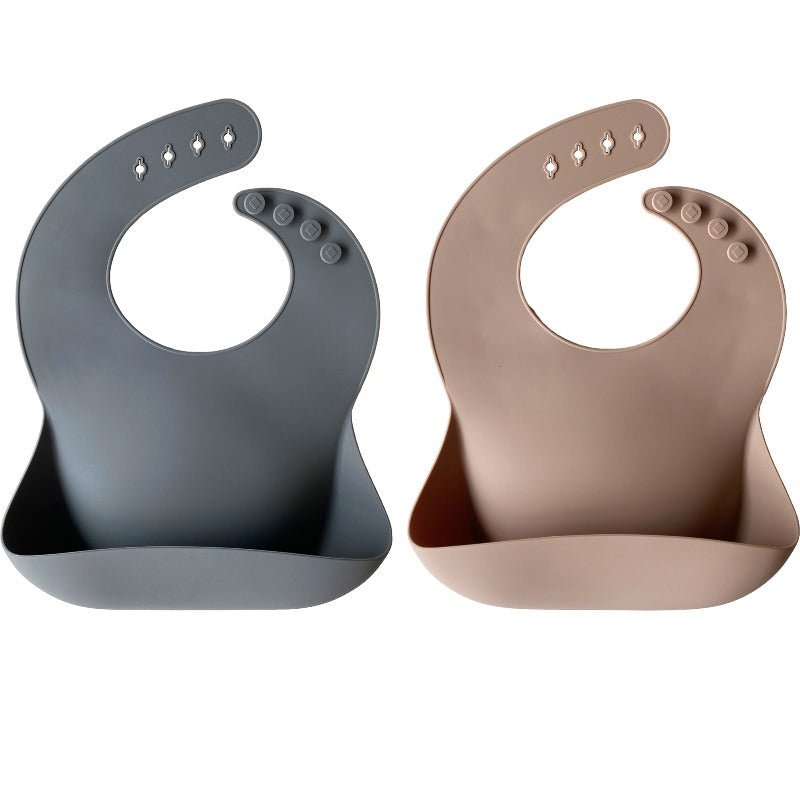 Moonkie.de-Silikon-Baby-Lätzchen - 2er-Pack-Äther/Salbei-SKU-Bib-004-23