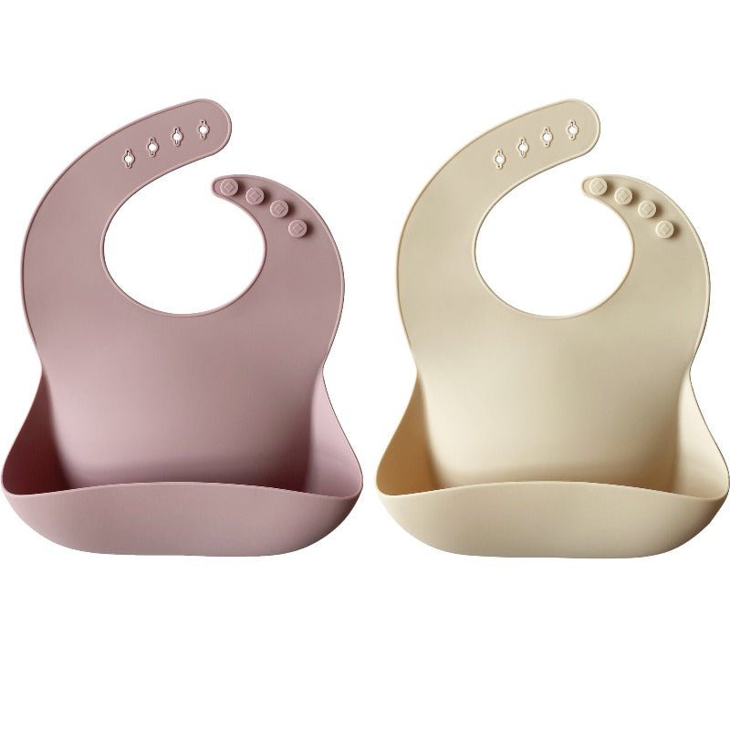 Moonkie.de-Silikon-Baby-Lätzchen - 2er-Pack-Äther/Salbei-SKU-Bib-004-24