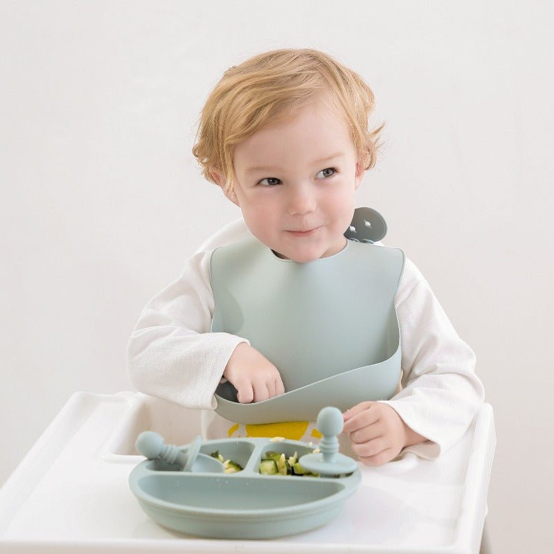 Moonkie.de-Silikon-Baby-Lätzchen - 2er-Pack-Äther/Salbei-SKU-Bib-004-5