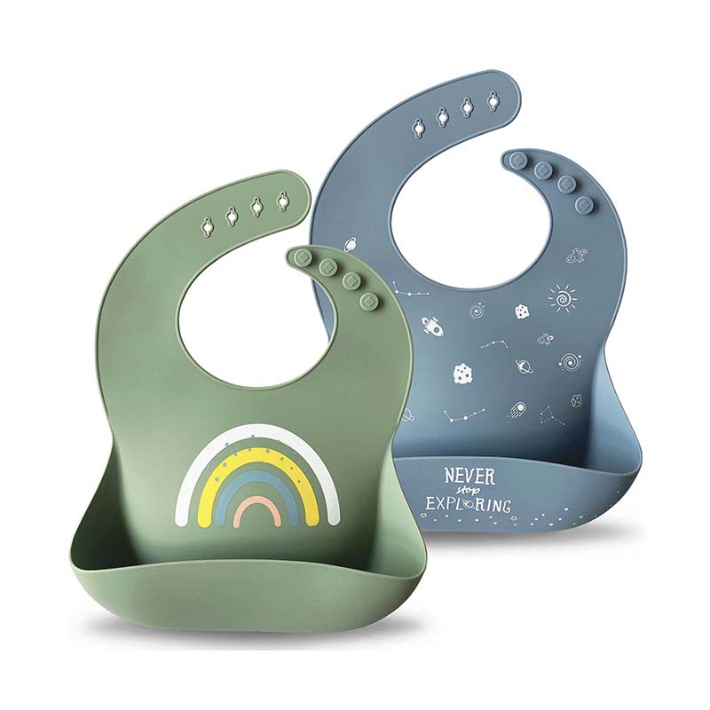 Moonkie.de-Silikon-Baby-Lätzchen - 2er-Pack-Salbei/Tradewinds-SKU-Bib-026-9