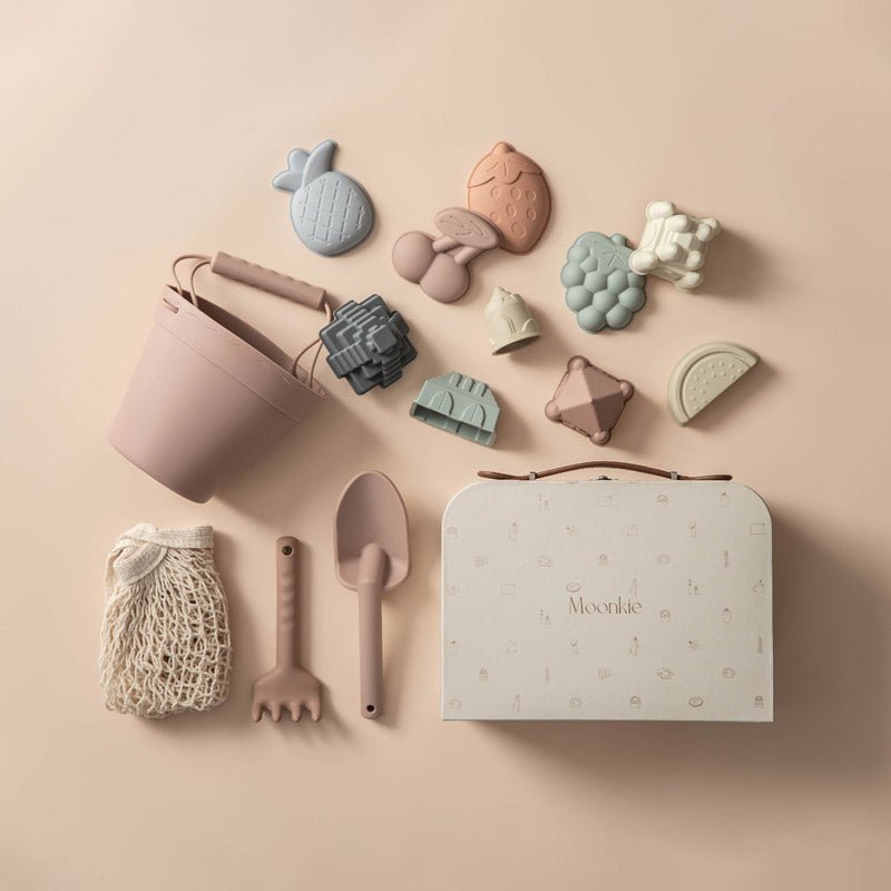 Moonkie.de-Silikon-Strandspielzeug-Set (Blush)-Luxe Box Geschenkset-BT-05-1